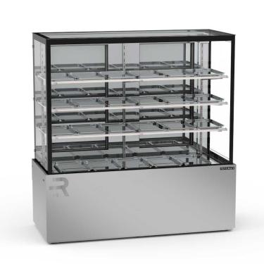 Imagem de Vitrine Estufa 1,45 Metros 3 Prateleiras Titanium Premium Inox Vtprq1450 3p Refrimate 220V
