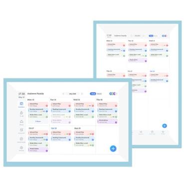 Imagem de Cryfokt Calendário Digital, 10.1in 1280x800p Tela DE Toque Inteligente Home CALENDER DE ELETRON INTERATIVO Com Gráfico DE Tarefas e Cronograma DE Refeições, Quadro Fotográfico do