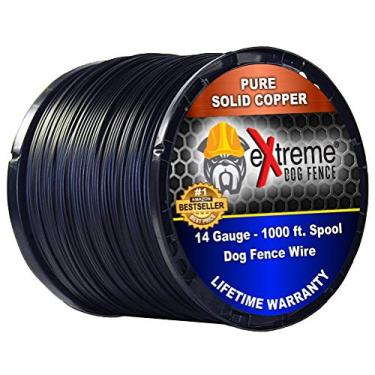 Imagem de Arame de cerca para cães resistente Extreme Dog Fence – 1500 m, calibre 14, fio limite profissional para todas as marcas de cerca elétrica para cães – acima do solo ou enterrado por mais de 20 anos de desempenho sólido