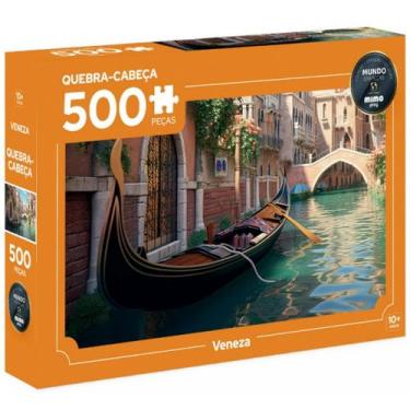 Imagem de Quebra Cabeça Veneza Rio Da Italia Lagoa Europa 500 Peças - Mimo
