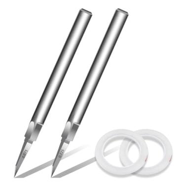 Imagem de DULIWO Lâmina de escrita modelo – Lâminas de substituição de aço de tungstênio com espessura dupla de 0,075 mm e 0,125 mm para Gundam, modelos RG, kits de plástico/resina, ferramenta de passatempo