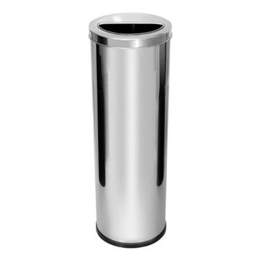Imagem de Lixeira Aço Inox 30 Litros Com Aro Meia Lua