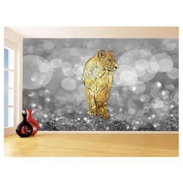 Imagem de Papel De Parede Animais Pop Art Leoa Colorido 3,5M Pxa470
