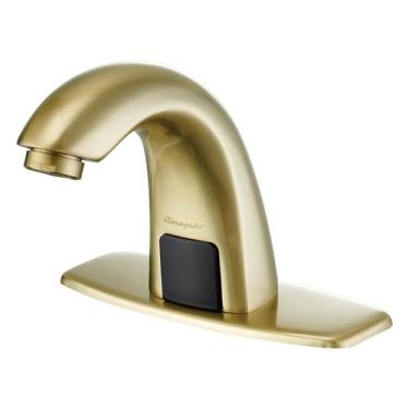 Imagem de Torneira de pia de banheiro sem toque Charmingwater Brushed Gold