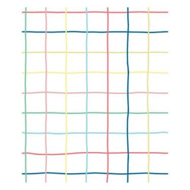 Imagem de Papel de Parede Decorativo Infantil Quadriculado Colours - 3m x 0,60m 
