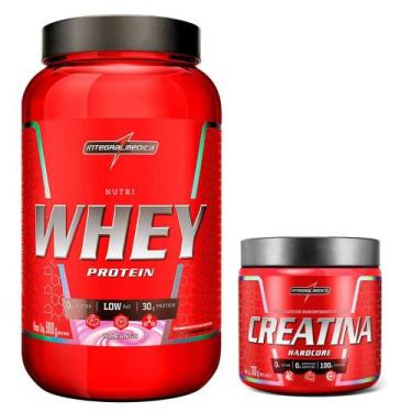 Imagem de Kit Creatina Hardcore 300g Hipercalórico Nutriwhey Super Mass Gainer 9