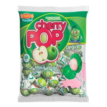 Imagem de Pirulito Maça Verde Cherry Pop 700Gr c/50 unid - Simas