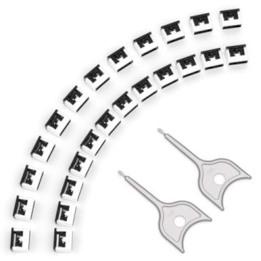 Imagem de Bloqueador de bloqueio de porta de metal USB 24 peças com 2 chaves - protetor de porta USB-A seguro para PC/laptop, trava de segurança de dados antifurto, capa à prova de poeira e umidade, conector