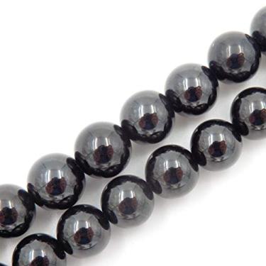 Imagem de malahill Contas de pedra preciosa premium para fabricação de joias preciosas contas de pedra natural atacado 2 fios AAA grânulos de turmalina preta 10 mm