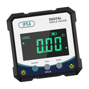 Imagem de Baoblaze Inclinômetro digital, medidor de ângulo de nível digital, display LCD transparente, função de retenção de dados para decoração de casa e carpintaria
