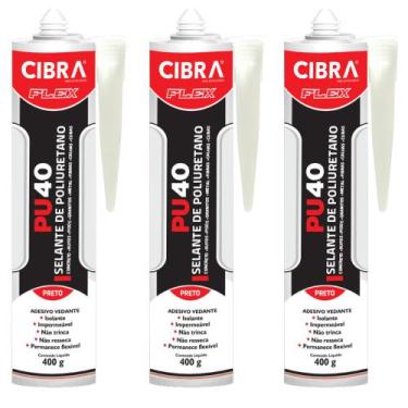 Imagem de Kit 3 Selantes PU 40 Adesivo Vedante Selante de Poliuretano Cibra Flex