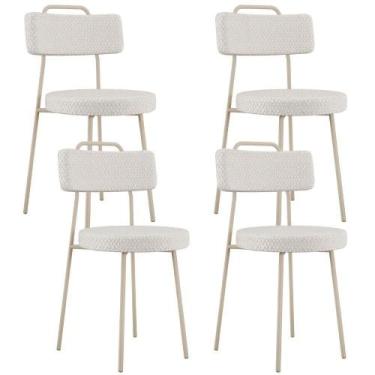 Imagem de Kit 04 Cadeiras Decorativas Estofada Sala Jantar Barcelona Arena L02 B