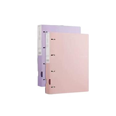 Imagem de Pastas A4 Pasta de arquivos classificação de dados clipe de encadernação A4 inserção transparente livro de informações quatro furos organizador de arquivos flipchart (2 peças) pasta de arquivos (C)