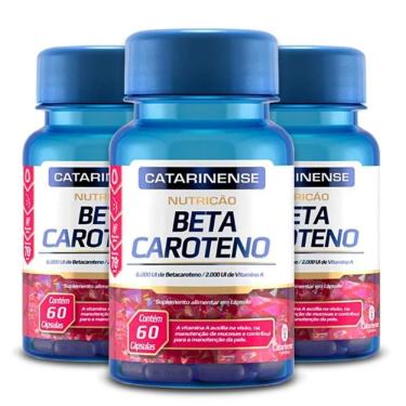 Imagem de Kit 3 Beta Caroteno Catarinense Pharma 60 Cápsulas