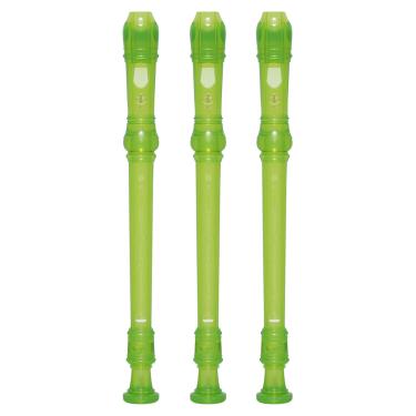 Imagem de Kit 3 Flautas Doce Soprano Germânica Em C YRS-20G Verde Yamaha