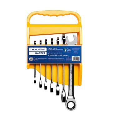 Imagem de Jogo de Chaves Combinadas Com Catraca 7 Peças Master - Tramontina 42248207