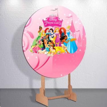 Imagem de Capas Painel Festa Infantil Menina Princesas Painel Redondo Grande ou 