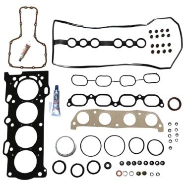 Imagem de Conjunto de junta de cabeça de motor Junta de cárter de óleo compatível com 2000-2005 para Toyota Celica 1.8L; 1998-2008 para Toyota Corolla 1.8L; 2003-2008 para Pontiac Vibe 1.8L;, OEM # HS26158PT