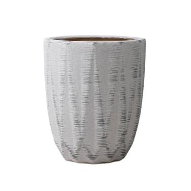 Imagem de macetas para plantas, vaso de flores de cerâmica para uso doméstico, extragrande, luz de chão ao teto, planta de decoração de luxo com orifício de drenagem para casa de jardim (médio)