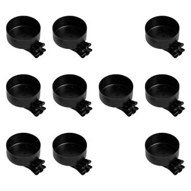 Imagem de Esquirla 10x Clipes de Vela para Árvore de Natal, Resistente, Decoração de Árvore de Natal, Castiçais de Ferro 4,8 x 4 x 3,5 cm para Festas de Aniversário, Preto