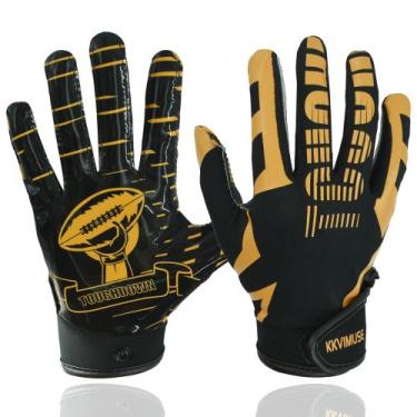 Imagem de Luvas de futebol KKVIMUSE Youth Sticky Receiver Black XS