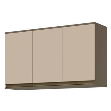 Imagem de Aéreo 03 Portas 120 cm Connect Duna/Cristal - Henn