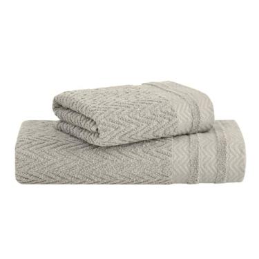 Imagem de Buddemeyer, Kit Jogo de Toalhas Buddemeyer 2 Peças Banho e Rosto Soul 100% Algodão Extra Soft Cor:Kaki 1747
