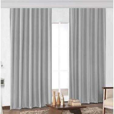 Imagem de Forro Para Cortina De - Tecido Blackout Para Quarto E Sala - Acabamento Perfeito(6,00X2,80 CINZA)