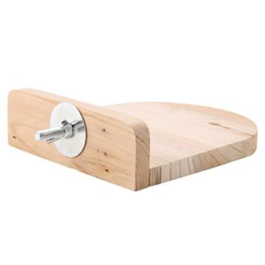 Imagem de Yctze Brinquedo Trampolim de Madeira para Hamsters, Papagaios e Esquilos – Ponte Animal de Madeira para Pequenos Animais de Estimação – Ponte de Exercícios e Atividades