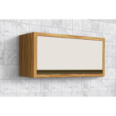 Imagem de Armário Aéreo Cozinha Modulado Tempranillo 1 Porta 80cm Amendoa-off White - Ronipa