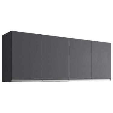 Imagem de Armario Aéreo 4 Portas 150cm Andreia Cinza Reajl Moveis