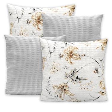 Imagem de Kit 4 Capas de Almofadas Favinho 40x40 C/ Zíper PIQUET Estampadas - Be