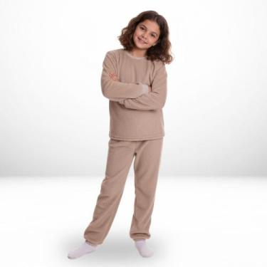 Imagem de Pijama de Inverno Quentinho Infantil Plush/Fleece Diversas Cores taman