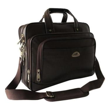 Imagem de Pasta Bolsa Alça Ombro e Mão Em Couro Masculina Feminina P Notebook Li