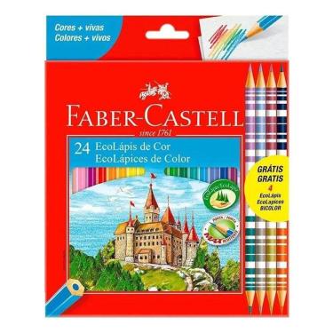 Imagem de Lápis De Cor Ecolápis 120124 20 Cores + 4 Bicolor - Faber Castell