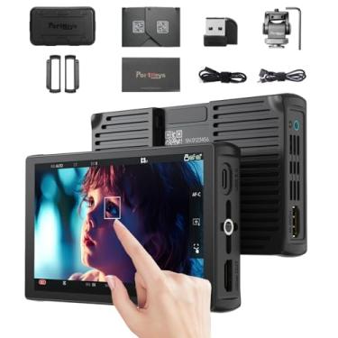 Imagem de Monitor de campo de câmera com tela sensível ao toque PortKeys LH5C de 5,4 ", 800 nits com entrada 3D LUT 4K HDMI, controle de câmera com fio 360 ° Color Grader para Sony, Canon, Nikon, Fujifilm etc