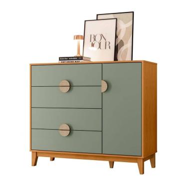 Imagem de Cômoda Sapateira Ipê Cinamomo com Sálvia - Albatroz Móveis