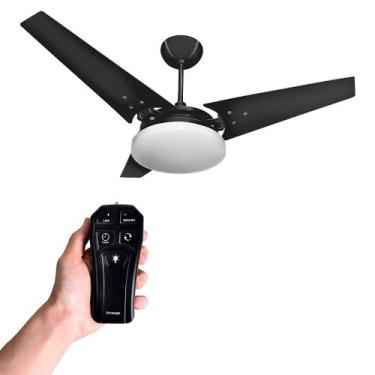 Imagem de KIT Ventilador de Teto Com LED 18W 3000K Paflon Borda Infinita Pás Ext