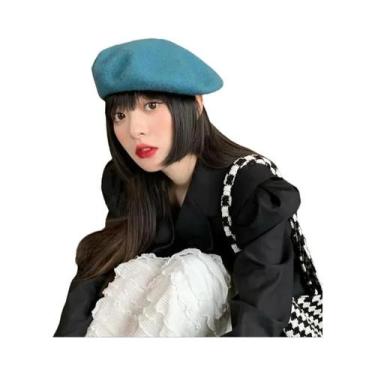 Imagem de Boina de Lã Feminina - Estilo Retrô, Quente e Confortável para Outono/