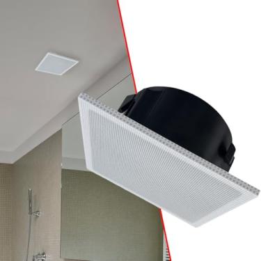 Imagem de Splin Suporte Stand De Teto de Embutir Splin para Amazon Alexa Speaker Echo Dot e Echo Pop, Linha Pro Light, com tela acústica e trava anti-furto (Quadrado)