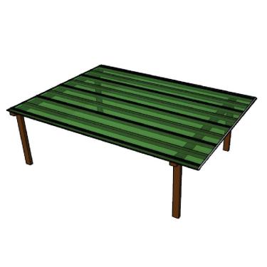 Imagem de Kit Policarbonato Verde 4mm 5,00m X 4,00m - Perfis Naturais