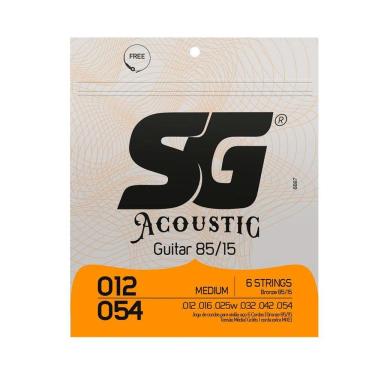 Imagem de Encordoamento Sg P/ Violão Aço Bronze 85/15 Medium 12/54 - Ec0467