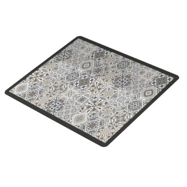 Imagem de SiaBiced Tapete de Cozinha Leve E Antiderrapante para Máquina de Lavar E Secar Roupa, Versátil para, Ideal para Máquina de Lavar E Cozinha, Grades cinzentas, Tamanho real