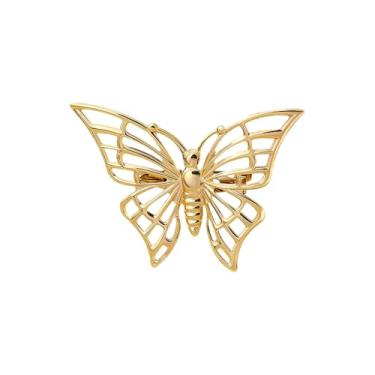 Imagem de Broche de borboleta vazado para mulheres delicados broches de animais dourados clássicos para festa de casamento dança banquete vestido terno roupas acessórios dela Bff joias da moda