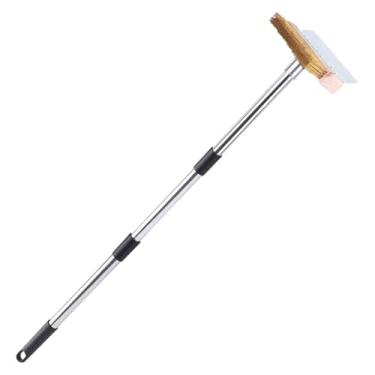 Imagem de IEUDNS Escova de Limpeza para Forno de Pizza com Escova de Arame de Cobre para Grelha, Acessório Profissional para Restaurantes, Haste de aço Inoxidável Resi, 1,2 m