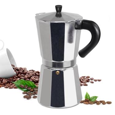 Imagem de Supvision Cafeteira italiana de alumínio com 12 xícaras de moka de 600 ml, cafeteira expresso, cafeteira mocha para fogão elétrico de cerâmica, cafeteira clássica Greca, portátil para facilitar a