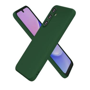 Imagem de oakxco Capa de silicone para Samsung Galaxy A15 5G, ultrafina e fina para mulheres e meninas, cor lisa lisa minimalista estética fofa design feminino, gel de borracha macia TPU com capa para câmera