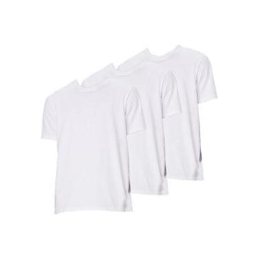 Imagem de Kit com 3 Camisetas Masculina Hering 227 Azul Marinho-Masculino