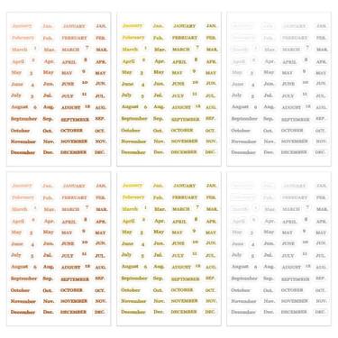 Imagem de XiowDow 6 folhas índice abas adesivos mensais pequenos adesivos de aba adesiva de PVC mini agenda adesivo para orçamento envelopes de dinheiro divisórias divisórias inserções abas (adesivos de mês)