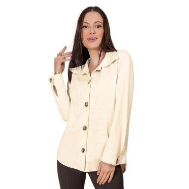 Imagem de Casaco Feminino Botão Linho Casual-Feminino